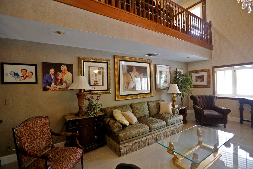 The front room at the former house of Jerry Lewis in Las Vegas, Wednesday, May 15, 2019. Jane P ...