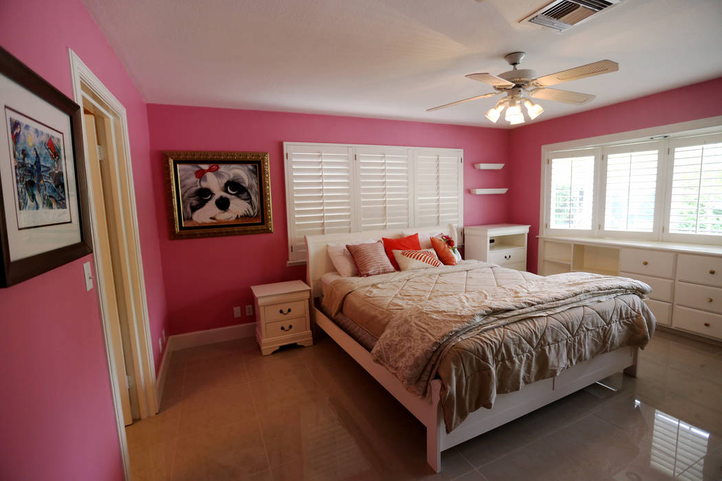 A bedroom at the former house of Jerry Lewis in Las Vegas, Wednesday, May 15, 2019. Jane Popple ...