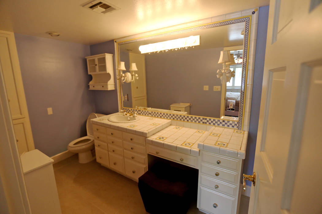 A bathroom at the former house of Jerry Lewis in Las Vegas, Wednesday, May 15, 2019. Jane Poppl ...