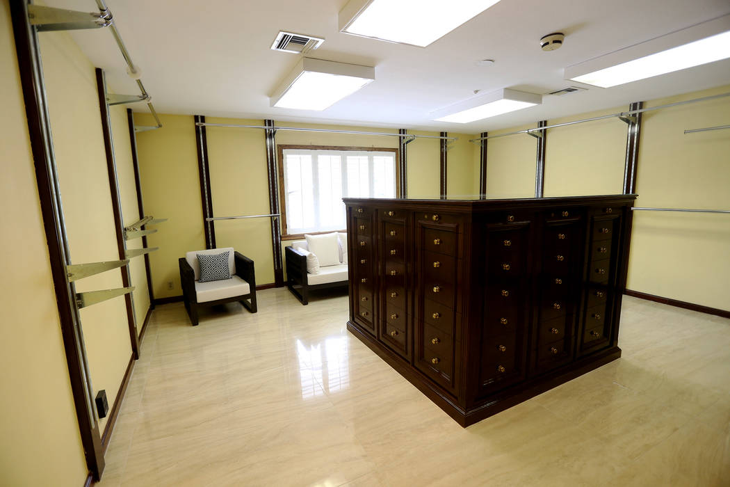 A bedroom converted into a closet at the former house of Jerry Lewis in Las Vegas, Wednesday, M ...