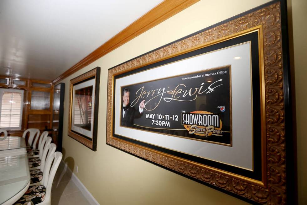 Original pictures at the former home of Jerry Lewis in Las Vegas, Wednesday, May 15, 2019. Jane ...