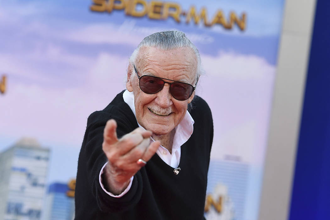 FILE - In this June 28, 2017 file photo, Stan Lee arrives at the Los Angeles premiere of " ...