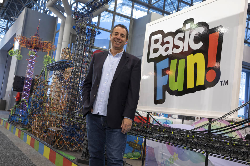 In this Feb. 16, 2019, photo, Jay Foreman, CEO of Basic Fun!, poses for a photo at Toy Fair New ...