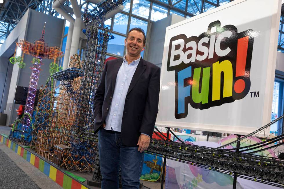 In this Feb. 16, 2019, photo, Jay Foreman, CEO of Basic Fun!, poses for a photo at Toy Fair New ...