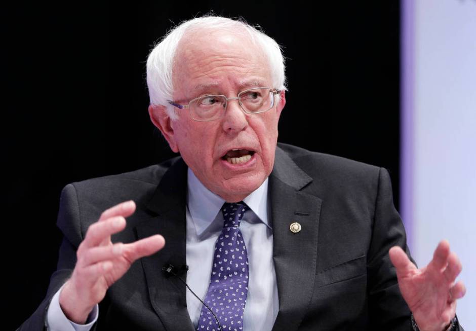 FILE - In this April 24, 2019, file photo, Democratic presidential candidate Sen. Bernie Sander ...