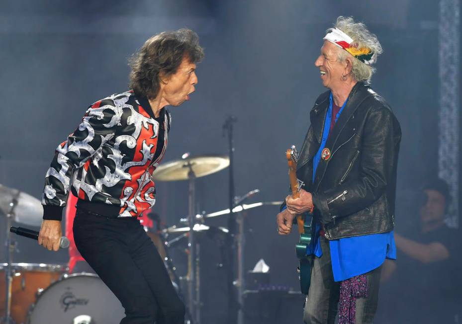 In this May 25, 2018 file photo, Mick Jagger, left, and Keith Richards, of The Rolling Stones, ...