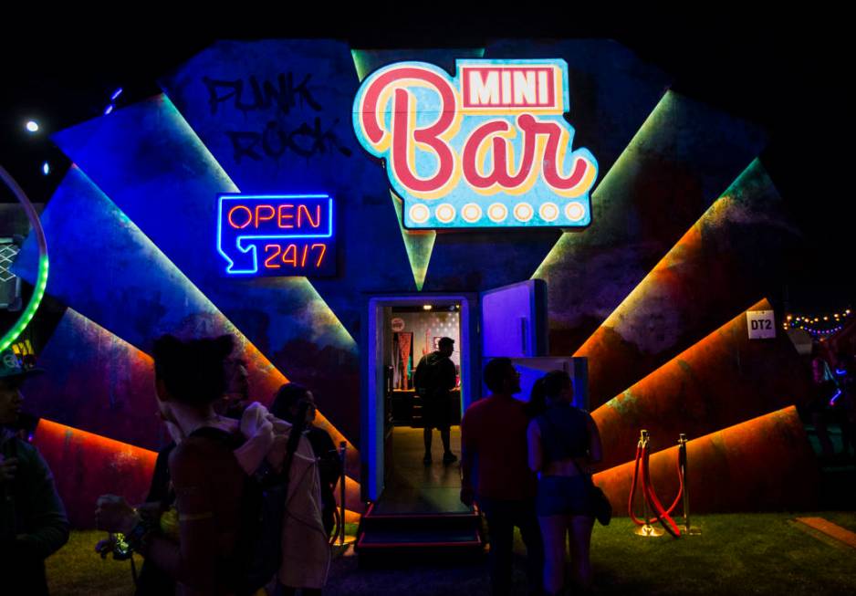 A view of the Mini Bar during the first day of the Electric Daisy Carnival at the Las Vegas Mot ...