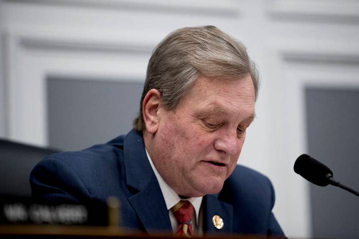 Ranking Member Mike Simpson, R-Idaho, speaks as Energy Secretary Rick Perry appears before a Ho ...