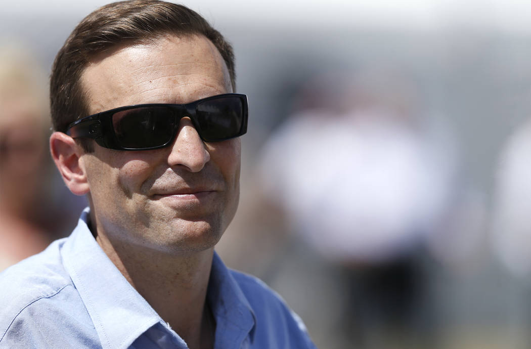 Nevada Attorney General Adam Laxalt listens to speakers at the 4th annual Basque Fry in Gardner ...