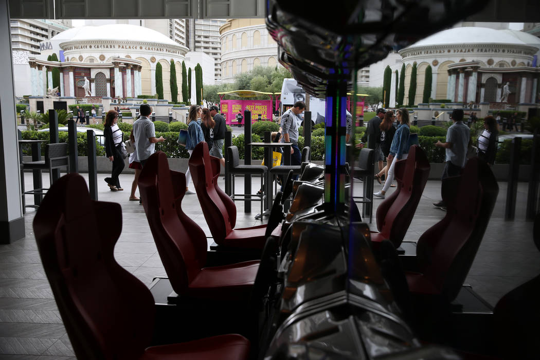The view from Rematch Bar at The Linq Hotel in Las Vegas, Wednesday, May 22, 2019. (Erik Verduz ...