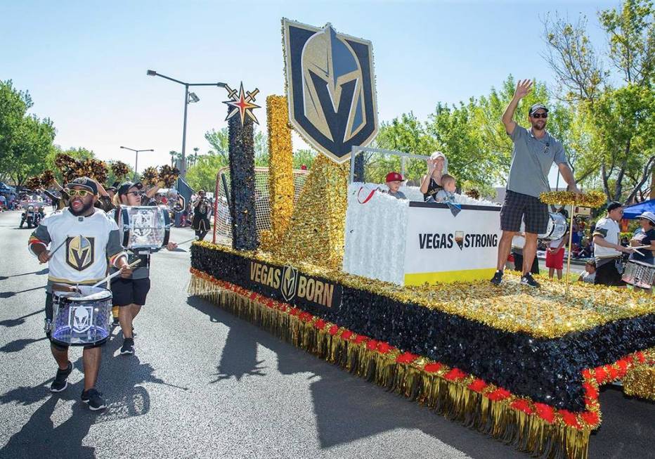 The Vegas Golden Knights-themed float sponsored by City National Bank debuted last year. (Summe ...