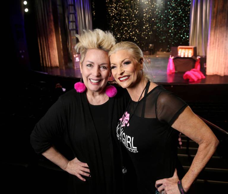 Co-creators Mistinguett, left, and Stacy Law-Blind during a preview of Showgirl Bootcamp at Sax ...