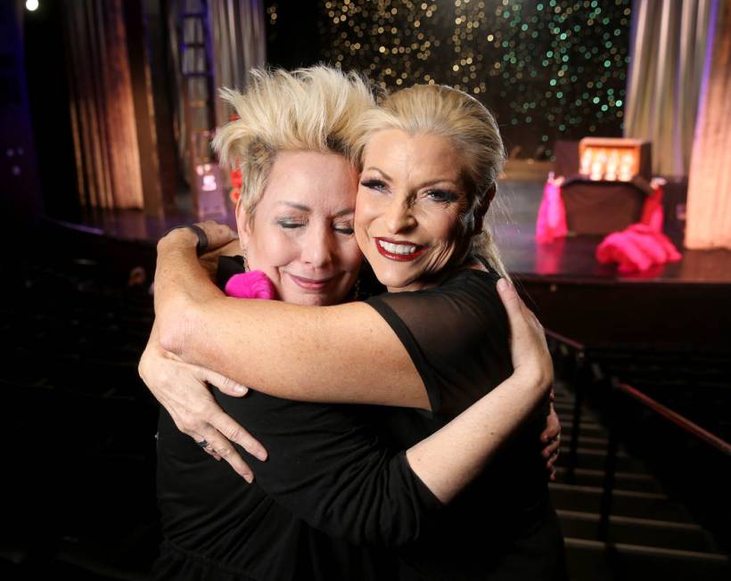 Co-creators Mistinguett, left, and Stacy Law-Blind during a preview of Showgirl Bootcamp at Sax ...