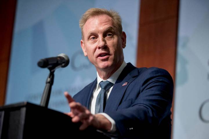 In a March 20, 2019, file photo, Acting Defense Secretary Patrick Shanahan speaks at the Center ...