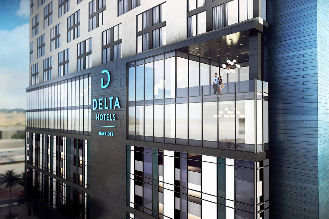 Developer CAI Investments plans to build a Delta-branded hotel, a rendering of which is seen he ...