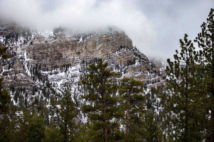The Spring Mountains seen from Lee Canyon in Las Vegas, Monday, May 20, 2019. (Rachel Aston/Las ...