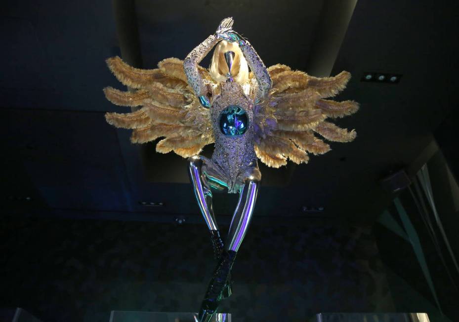 Custom accessories worn by Lady Gaga are displayed at Haus of Gaga store during a media preview ...