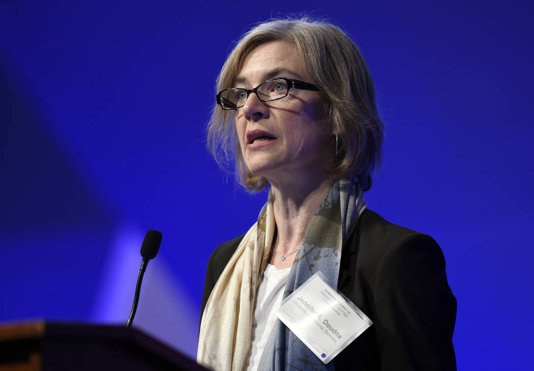 FILE - In this Dec. 1, 2015, file photo, Jennifer Doudna, a University of California, Berkeley, ...