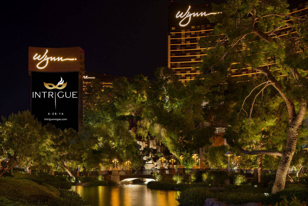 Wynn Las Vegas' marquee advertises the opening of Intrigue nightclub in April 2016. (Courtesy)