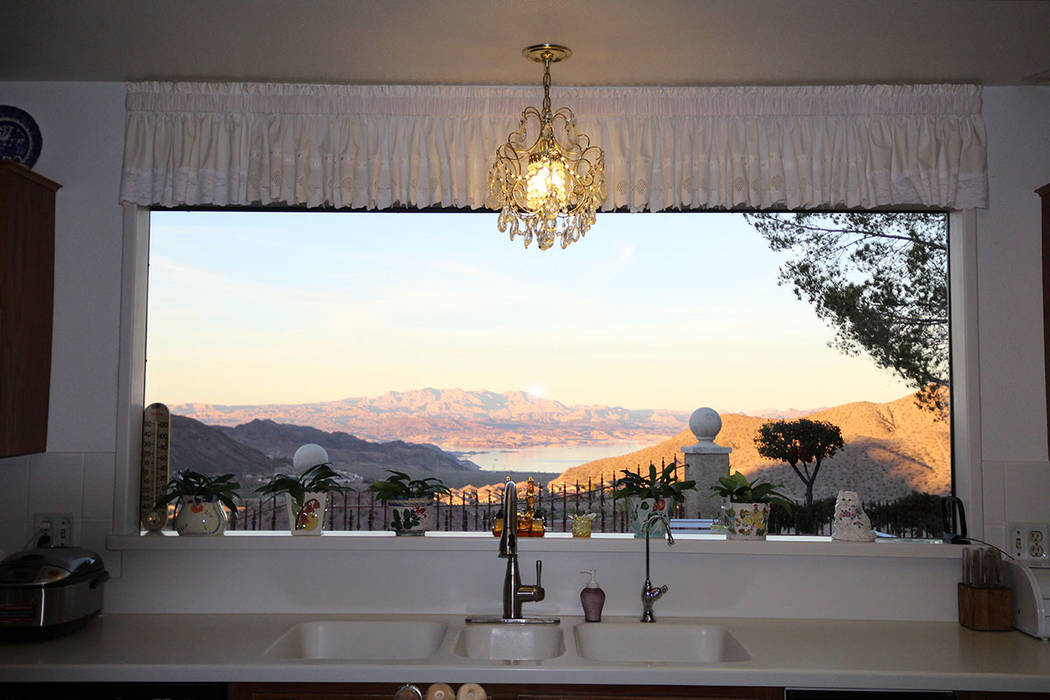 Lake mead can be seen from the kitchen. (Mt. Charleston Realty)