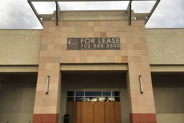 The empty former Haggen grocery store in Las Vegas' Boca Park shopping center is seen Tuesday, ...