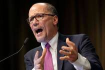 Tom Perez, chairman of the Democratic National Committee, is seen in an April 3, 2019. The DNC ...