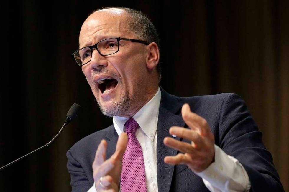 Tom Perez, chairman of the Democratic National Committee, is seen in an April 3, 2019. The DNC ...