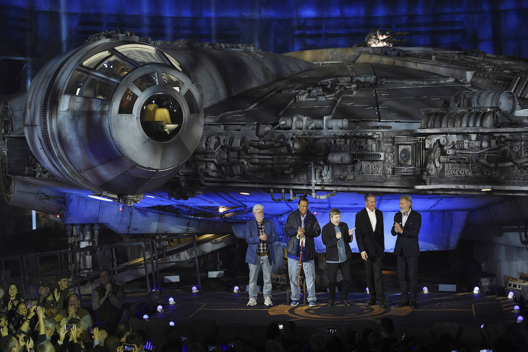 From left, "Star Wars" film franchise creator George Lucas, cast members Billy Dee Wi ...