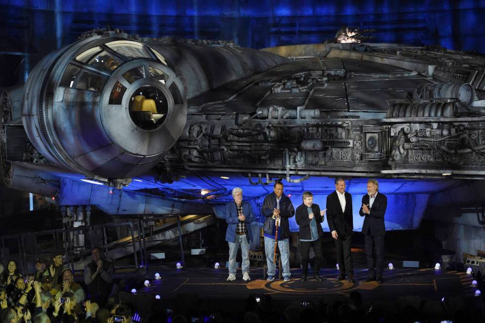 From left, "Star Wars" film franchise creator George Lucas, cast members Billy Dee Wi ...