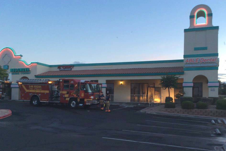 A fire in a dental office at 3211 N. Tenaya Way about 3 a.m. Thursday, May 30, 2019, is believe ...