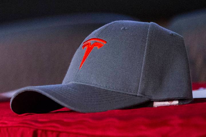 A Tesla ballcap (Las Vegas Review-Journal)