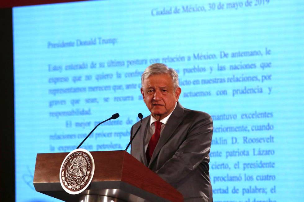 Mexico's President Andrés Manuel López Obrador says Mexico will not respond to U.S. P ...