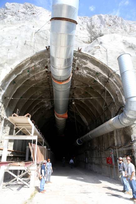 The north portal to a five mile tunnel in Yucca Mountain 90 miles northwest of Las Vegas during ...