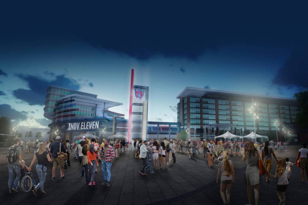 Rendering of Indy Eleven stadium in Indianapolis.