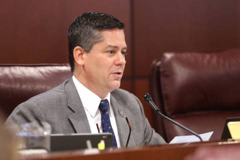 Assemblyman Steve Yeager, D-Las Vegas, leads an Assembly Judiciary Committee meeting in the Leg ...