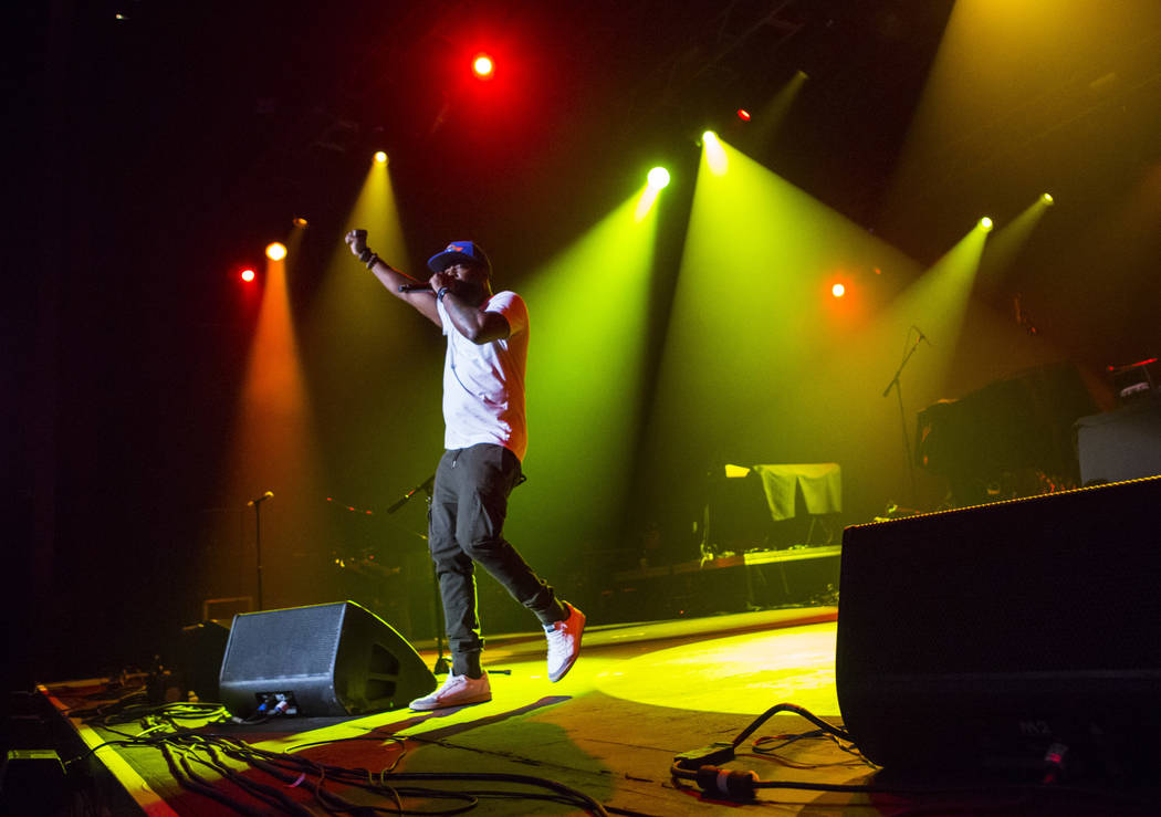 Talib Kweli performs inside The Joint during the first day of the Emerge Impact + Music confere ...