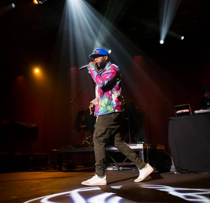 Talib Kweli performs inside The Joint during the first day of the Emerge Impact + Music confere ...