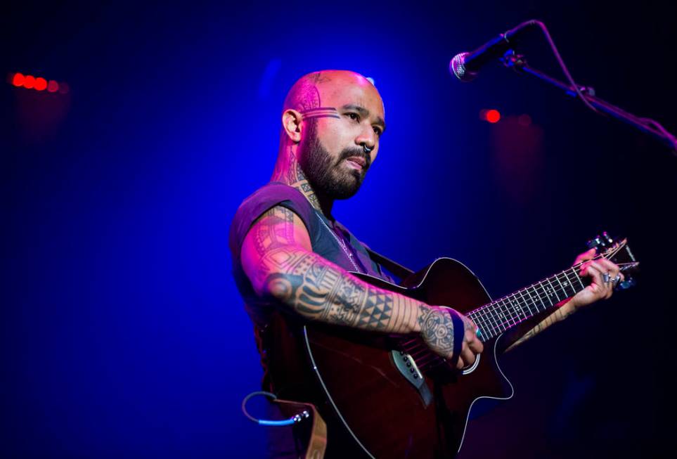 Nahko performs inside The Joint during the first day of the Emerge Impact + Music conference at ...