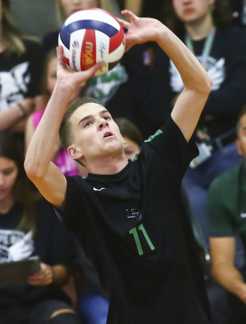 Palo Verde's Cooper Jarman is a member of the Nevada Preps all-state boys volleyball team. (Cha ...