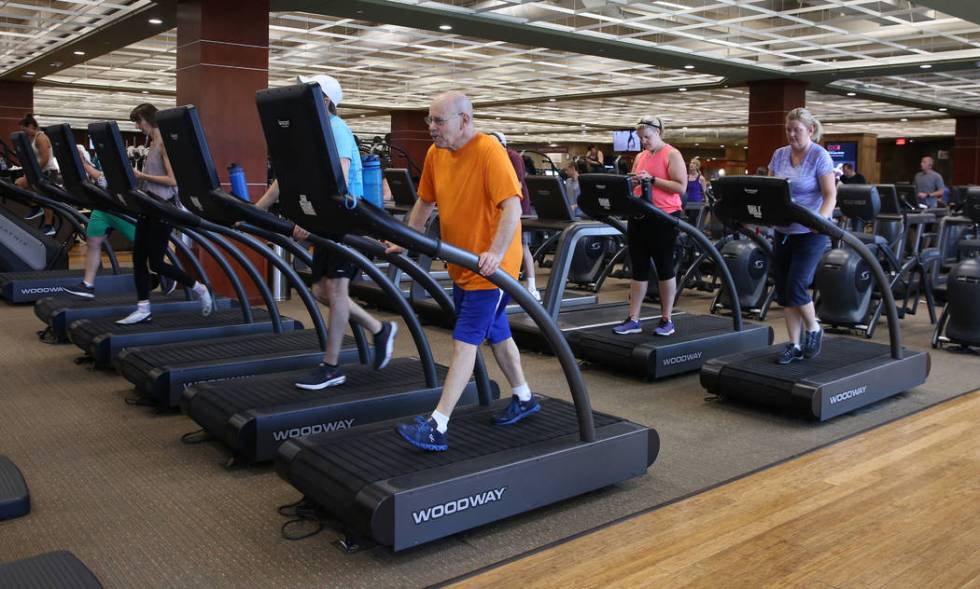 Members at Life Time Athletic workout on Monday, June, 3 2019, in Henderson. (Bizuayehu Tesfaye ...