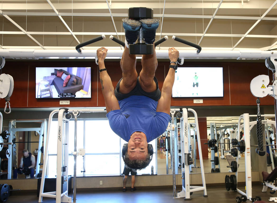 Peter Radu of Henderson works out at Life Time Athletic on Monday, June, 3 2019, in Henderson. ...
