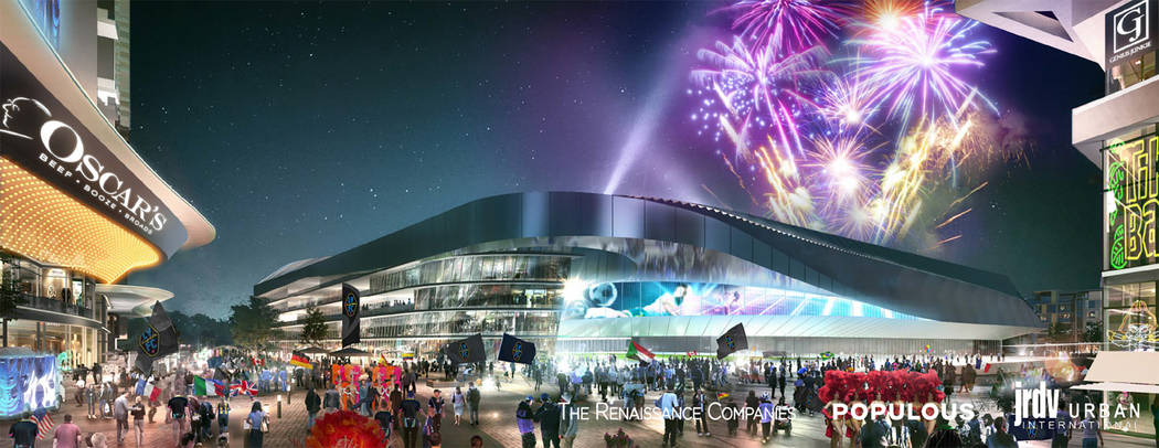 A rendering of a proposed downtown Las Vegas soccer stadium. (The Renaissance Companies Inc.)