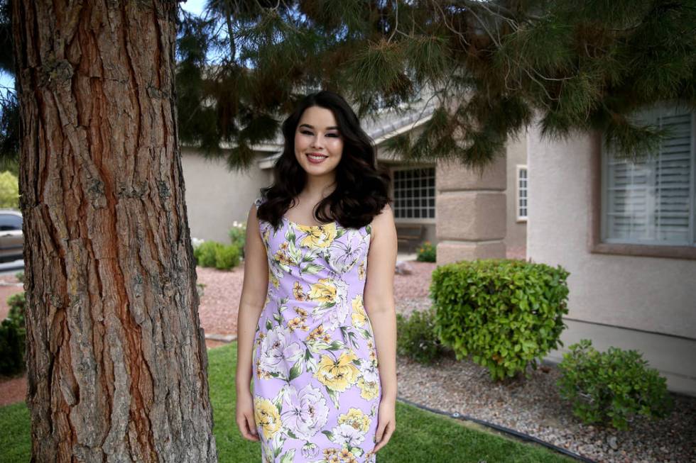 Olivia Yamamoto in her Henderson neighborhood Friday, June 7, 2019. The Coronado High School va ...