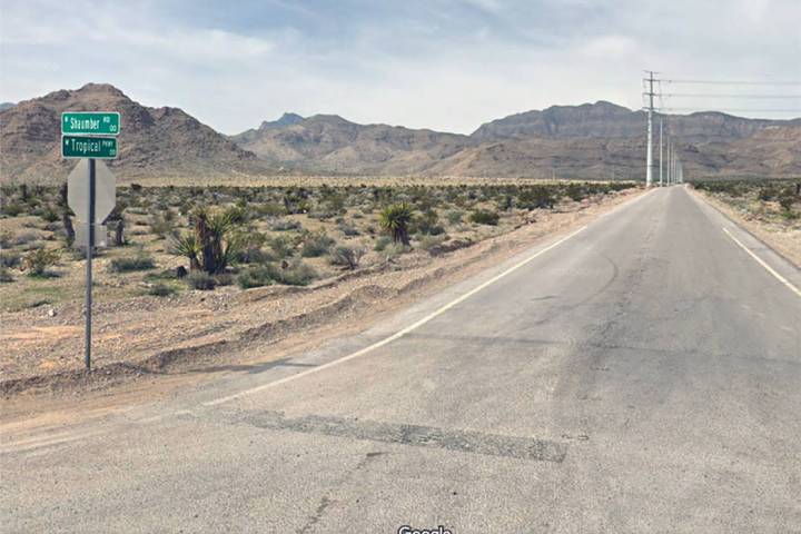 Intersection of Shaumber Road and Tropical Parkway in northwest Las Vegas. (Google)