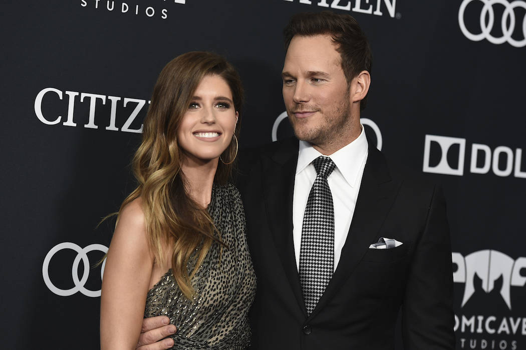 In this April 22, 2019, file photo, Katherine Schwarzenegger, left, and Chris Pratt arrive at t ...