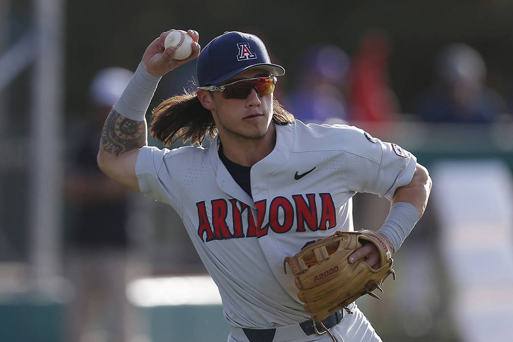 Arizona's Nick Quintana in the first inning during an NCAA college baseball game against Grand ...
