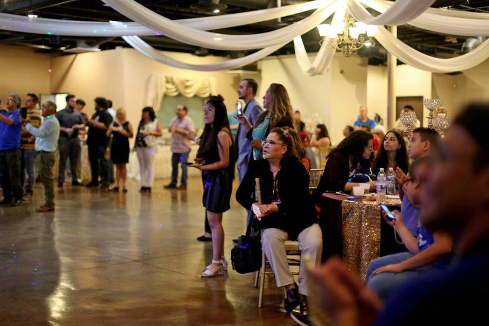 Supporters at a viewing party for election night for former Assemblywoman Olivia Diaz for Ward ...