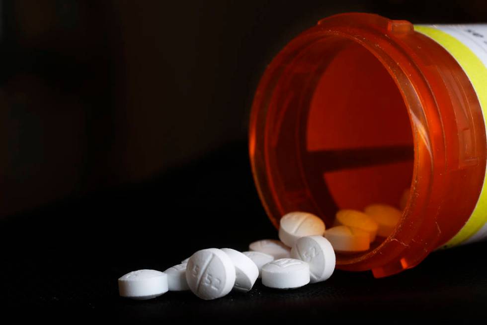 FILE - This Aug. 29, 2018, file photo shows an arrangement of Oxycodone pills in New York. A ne ...