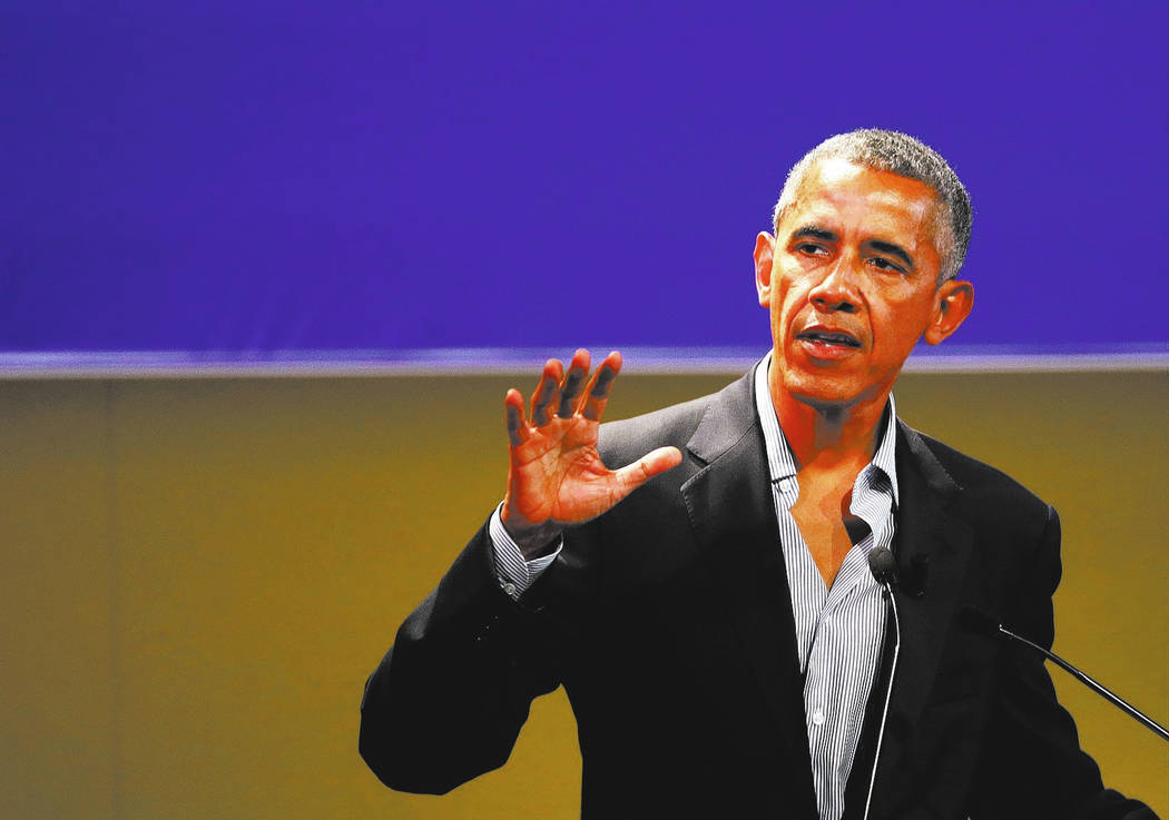 United States former President Barack Obama talks during the "Seeds&Chips - Global Foo ...