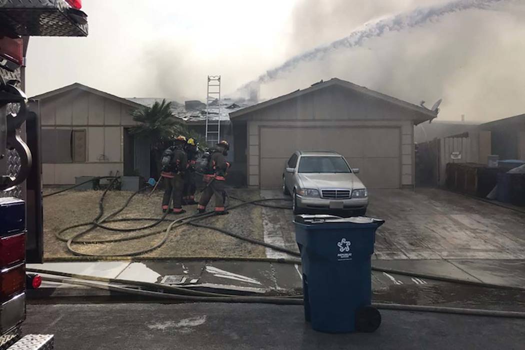 Two adults, three children and two dogs were displaced by a fire Monday, June 10, 2019, near Bu ...